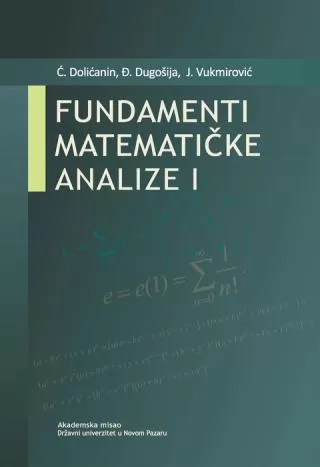 fundamenti matematičke analize i jovan vukmirović ćemal dolićanin đorđe dugošija